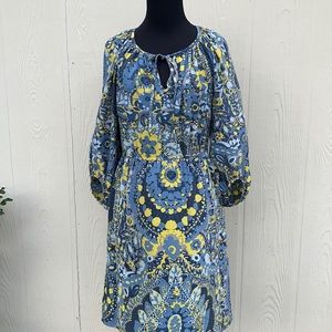 TRINA TURK SILK MIDI DRESS